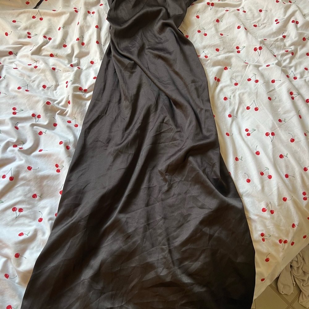 Black Satin Gown